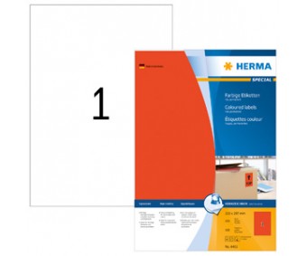 Punased kleebisetiketid Herma - 210x297mm, 100 lehte